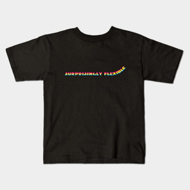 Surpansingly Flexible Kids T-Shirt by DuskEyesDesigns